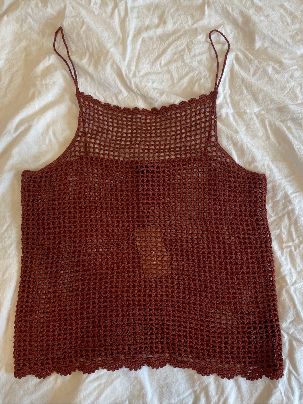 Rachel Comey Keough Tank Crochet in Brick Sz S